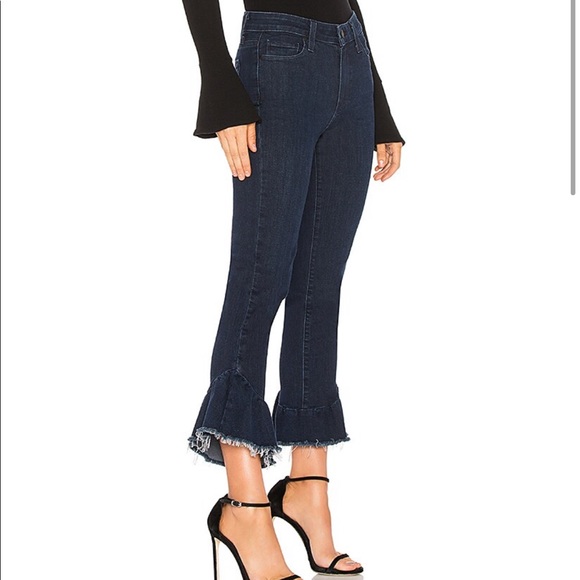 PAIGE Pants - PAIGE WOMEN'S FLORA FRAYED RUFFLE HEM JEANS, MERRITT, 27